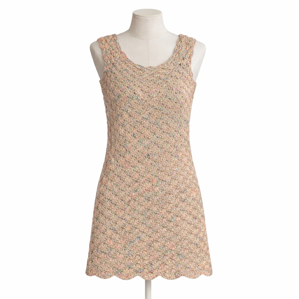 Pastel Rainbow Crochet Dress